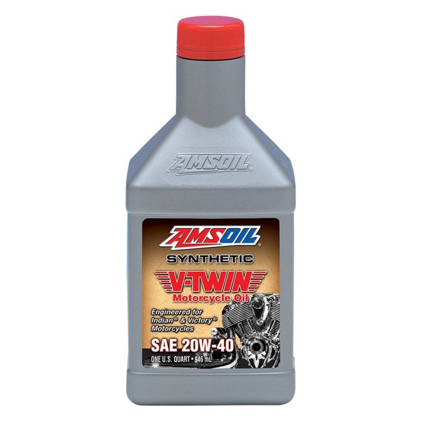 AMSOIL 20W40 100% Synthetic V-Twin | 1 qt (946ml)